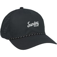 Sunday Golf Porter Lite 5 Wordmark Hat in Black