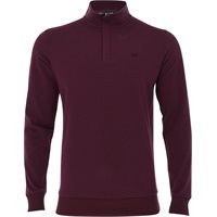 TravisMathew Cloud Quarter Zip 2.0 Outerwear in Heather / Dark Red