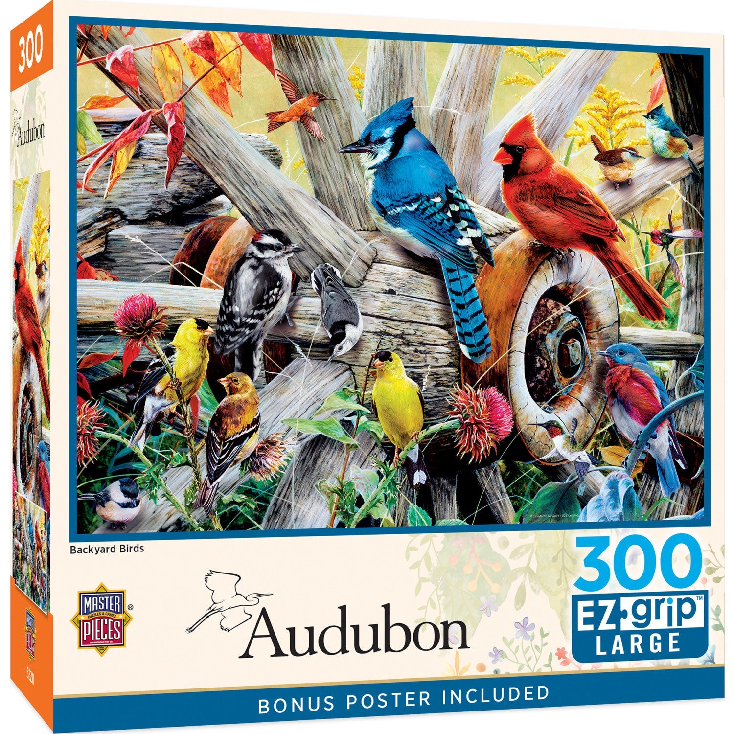 Audubon – Backyard Birds 300 Piece EZ Grip Jigsaw Puzzle