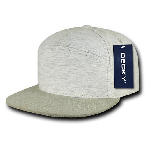 Decky 1140 – 7 Panel Heather Jersey Cap, Snapback Flat Bill Hat – CASE Pricing