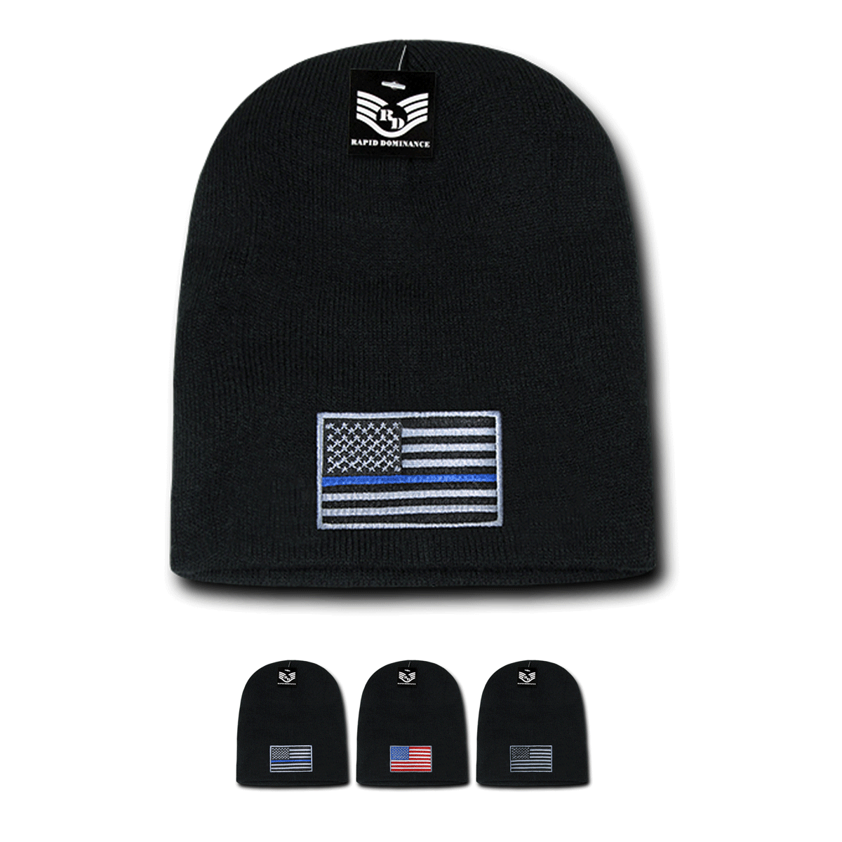 America USA Flag Knit Beanies (Cuffless) – R95