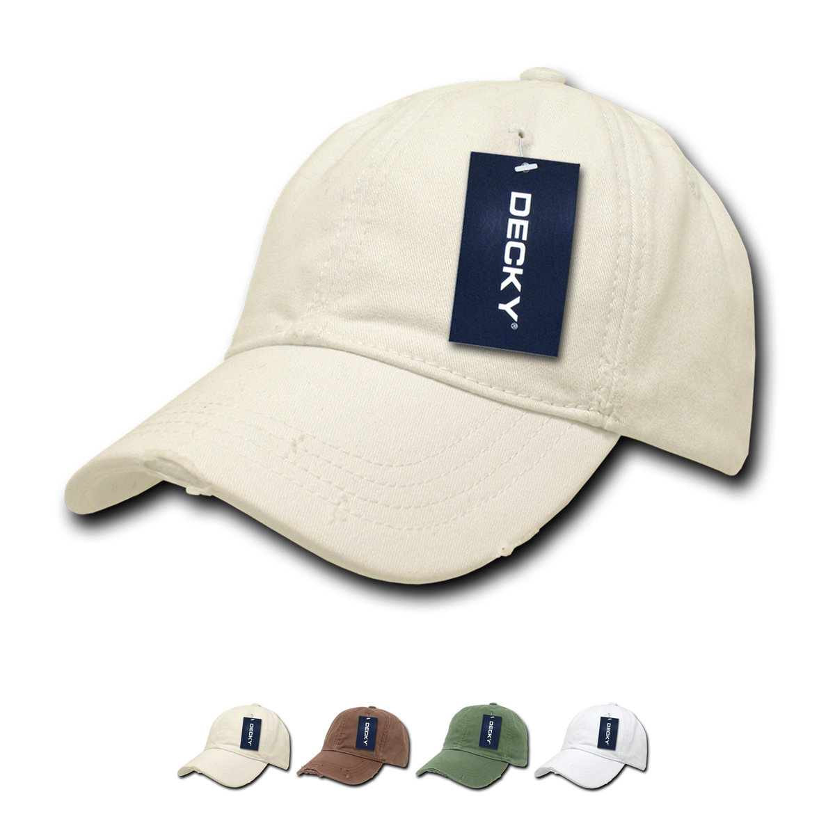 Decky 860 – Vintage Fitted Polo Cap, Relaxed Dad Hat