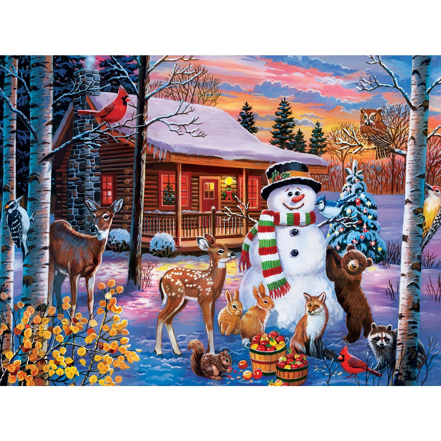 Happy Holidays – Winter Visitors 300 Piece EZ Grip Jigsaw Puzzle