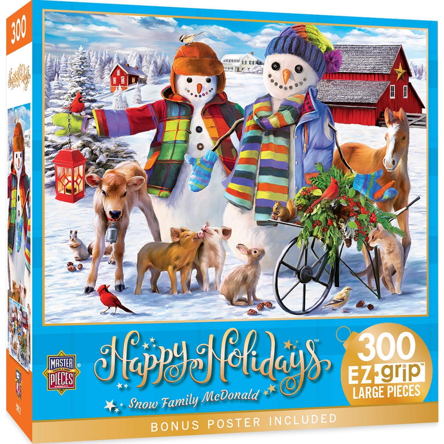 Happy Holidays – Snow Family McDonald 300 Piece EZ Grip Jigsaw Puzzle